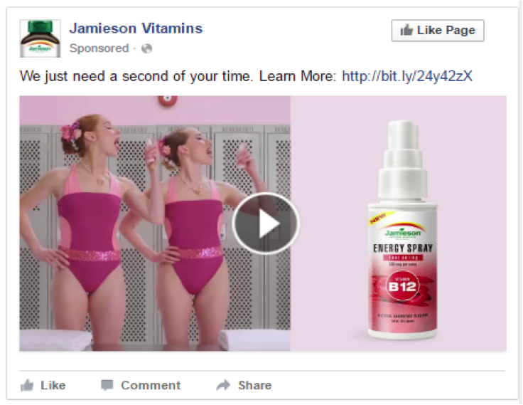 Jamieson Facebook ad
