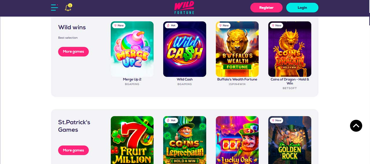 Wild Fortune Casino screen